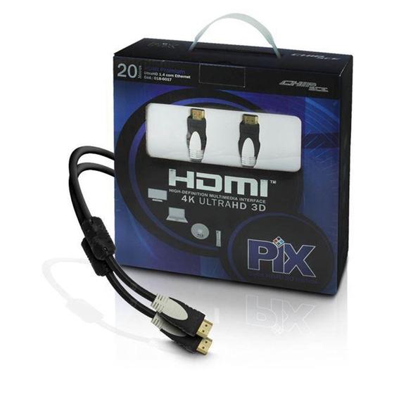 Imagem de Cabo Hdmi x Hdmi 2.0 4K Ultra HD HDR Premium 20 Metros 018-6017 Chipsce Pix