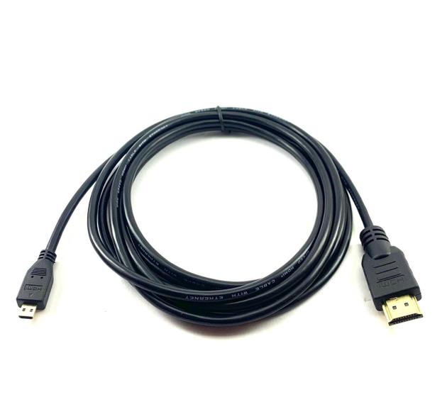 Imagem de Cabo Hdmi x Micro Hdmi 5 metros full hd Camera,Raspberry, tablet e etc