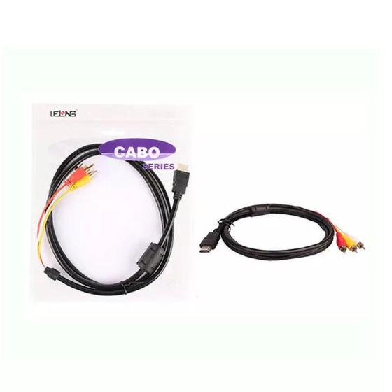 Cabo High Speed HDMI/3RCA 1.5m LE 6616 - Lelong Menor preço em Cabo High Speed HDMI/3RCA 1.5m LE 6616 - Lelong