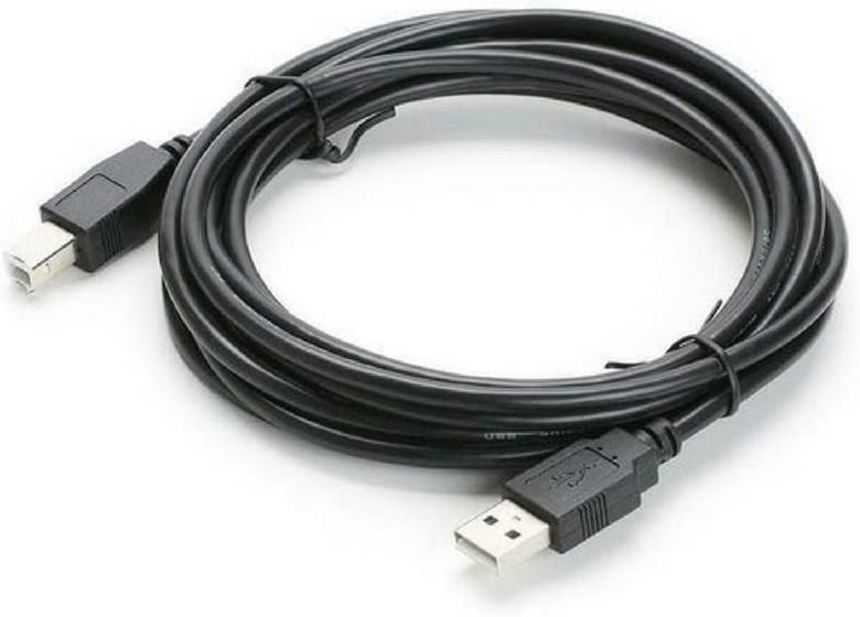 Imagem de Cabo Impressora USB 5 Metros AM+BM com Filtro contra Interferências Preto