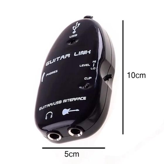 Cabo Interface Usb Áudio Guitarra Violão Guitar Link Pc P10 Lotus