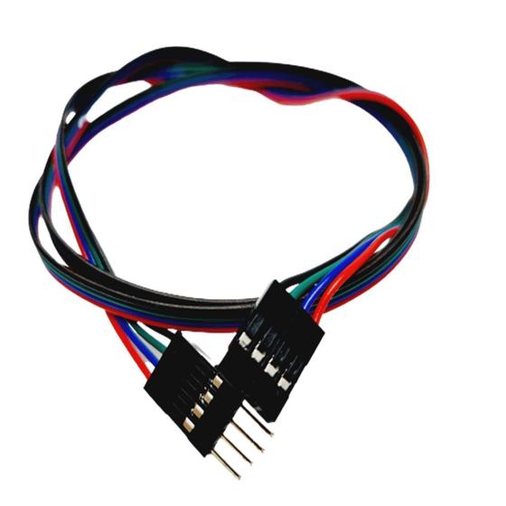 Imagem de Cabo jumper dupont 70cm macho/femea 4 pinos