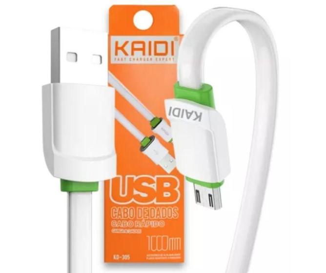 Imagem de Cabo Kaidi Dados Micro Usb Reforçado V8 Carga Rapida Fast Ch