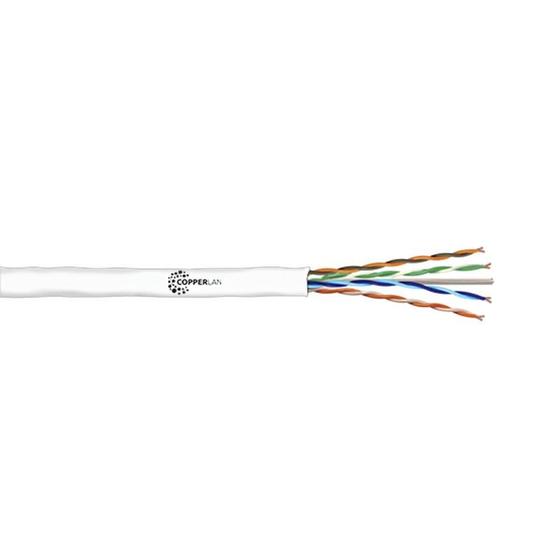 Imagem de Cabo Lan Puro Cobre 4Px24 Awg Cat.5e Capa Simples Branco Lance Copperlan