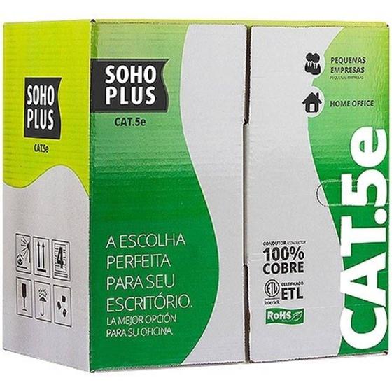 Imagem de Cabo Lan U/Utp Cat5E 24 Awg 4 Pares Capa Cmx 305M Branco