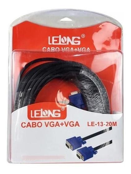 Imagem de Cabo Lelong Vga X Vga Para Monitores E Projetores Le-13-20M