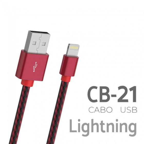 Imagem de Cabo Lightning 2000mAh USB 1 Metro CB-21 PMCELL