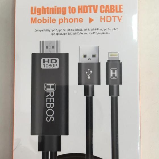 Cabo Lightning para hdmi Hrebos HS153 Cabo Apple Lightning