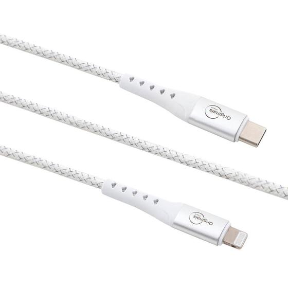 Imagem de Cabo Lightning para USB-C, 3 metros, Linha Sampa, iPlace, Branco