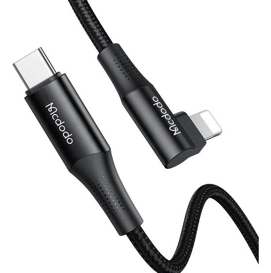 Cabo Lightning Usb-c Pd Em L para Carregamento Turbo e dados Premium 36w Menor preço em Cabo Lightning Usb-c Pd Em L para Carregamento Turbo e dados Premium 36w