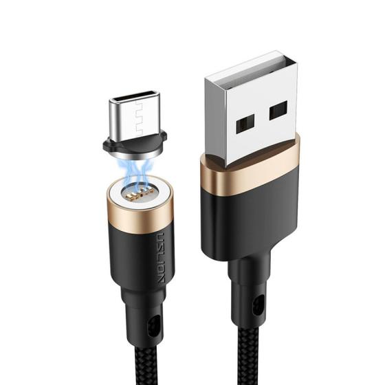 Imagem de Cabo Magnético USB-A Conector Tipo C 5A 1m Nylon Uslion