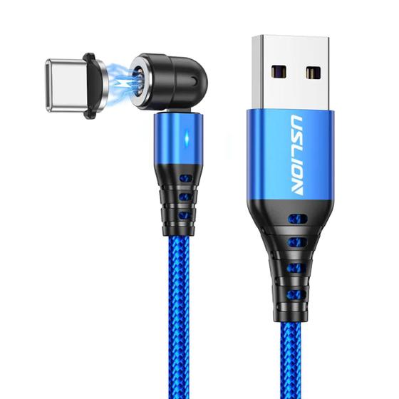 Imagem de Cabo Magnético USB-A Conector Tipo C 5A 2m Nylon Uslion