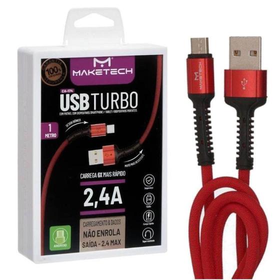 Imagem de Cabo maketech micro usb turbo 1mt ca-174