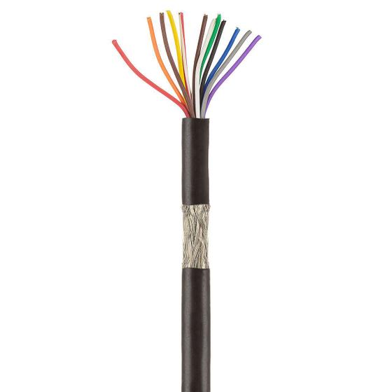 Imagem de Cabo Manga 12x26 AWG - com Blindagem Preto - 2 Metros