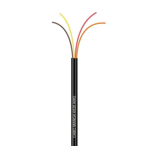 Imagem de Cabo Manga 4X26 Awg - Sem Blindagem Preto - 10 Metros