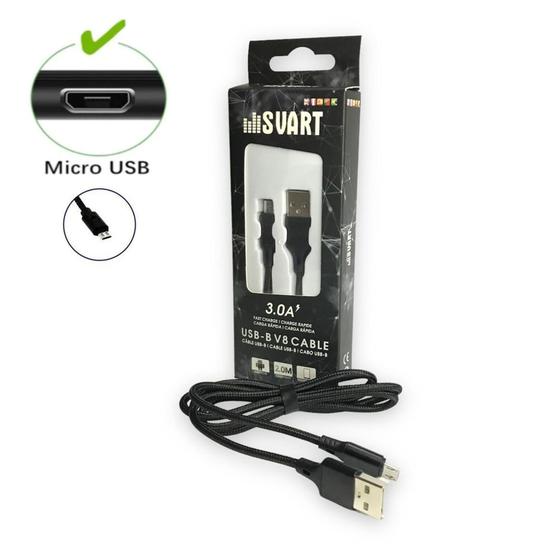 Imagem de Cabo Micro Usb 2m V8 3.0 Tablets, Celulares, Gps, Etc... 