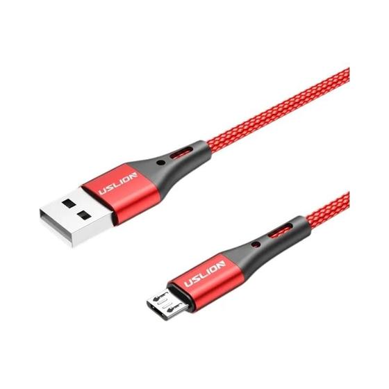 Imagem de Cabo Micro USB 3A USLION - Carga Rápida para Samsung, Xiaomi, Redmi e Outros Celulares Android