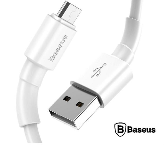 Imagem de Cabo Micro-usb Baseus Mini White 1m 2.4a