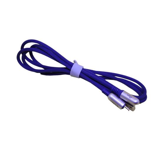 Imagem de Cabo Micro Usb Nylon 2.4A 1.2M ul V8 Reversível Rápido