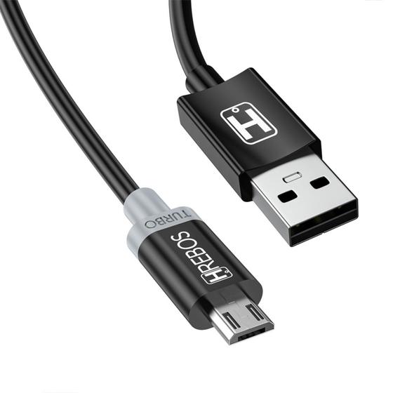 Imagem de Cabo micro usb turbo 1 Metro Hrebos hs-025 Compatível com Samsung J4 J4 Core J4 Plus