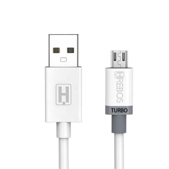 Imagem de Cabo micro usb turbo Reforçado 1,2 Metro Hrebos hs-068 Compatível com S6 Lite S6 Plus S6 Edge