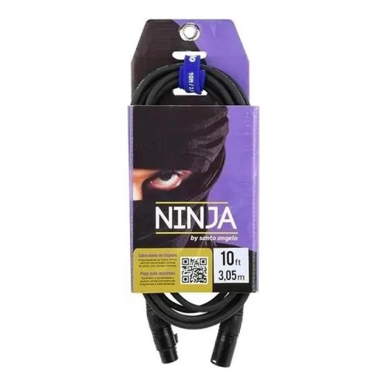 Imagem de Cabo microfone ninja 10ft 3,05 m (p10 - xlrm) - santo angelo