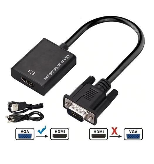 Cabo Mini Convesor Vga Para Hdmi Com Áudio E Vídeo Full Hd - FL - Cabo ...