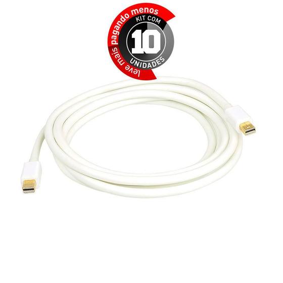 Imagem de Cabo Mini Displayport / Mini Displayport 3 Metros Kit Com 10