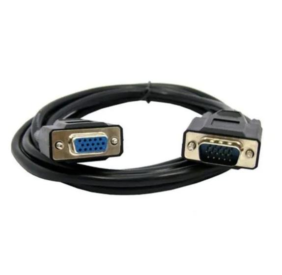 Imagem de Cabo Monitor VGA NWT HD15M X HD15F 1.8M Preto com Filtro
