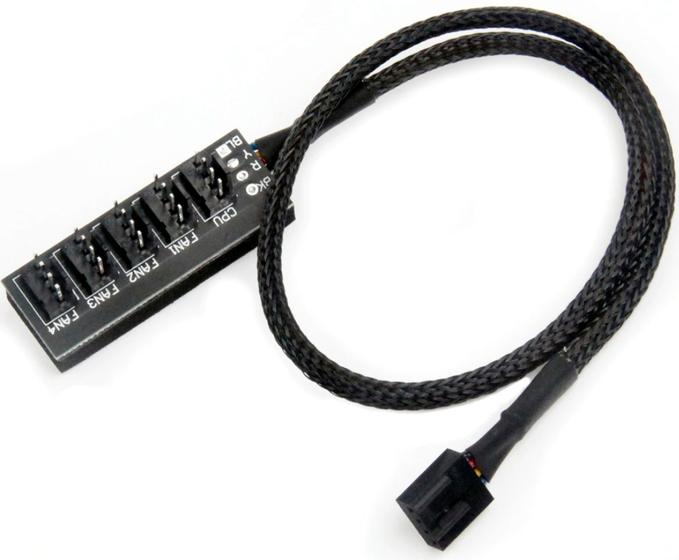 Imagem de Cabo Multi Fan P/ 5 Cooler 3 E 4 Pinos Suporta Pwm Cpu