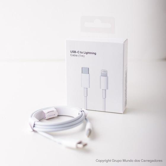 Imagem de Cabo Novo USBC 1 Metro Turbo Lightning Branco Compativel  Iphone-11-12-13-14/ipad 