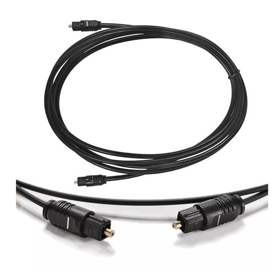 Imagem de Cabo Optico Toslink Audio Digital 2 Metros Som Home Theaters Adat Processador Studio
