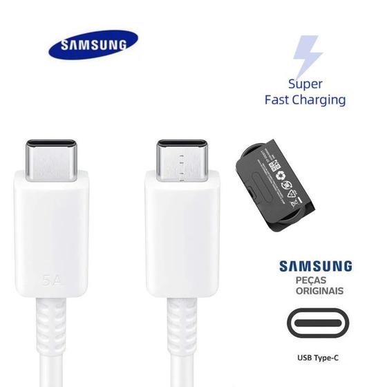 Cabo Original Samsung USBC/C S21 S22 Note 10 Note 20 Branco USBC