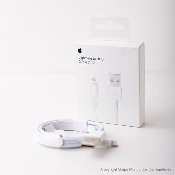 Imagem de Cabo Original USB Turbo 1 Metro Lightning Branco Compativel com Iphone5-6-6s-7-8-X-XR-11-12/ipad