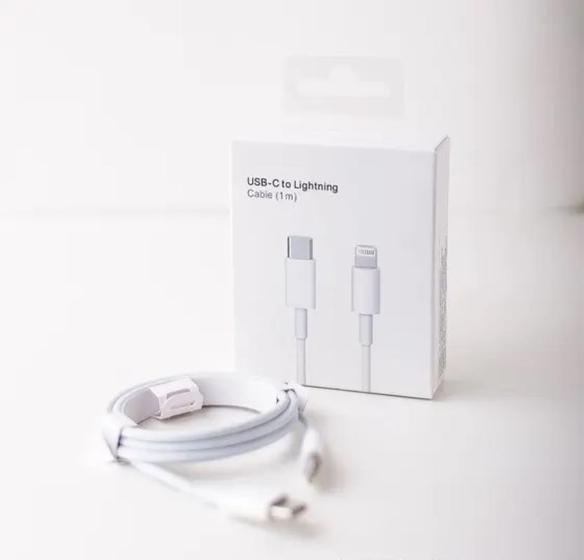 Imagem de Cabo/Original/USBC 1 Metro Turbo Lightning Branco Compatível com Iphone/11/12/13/14/ipad