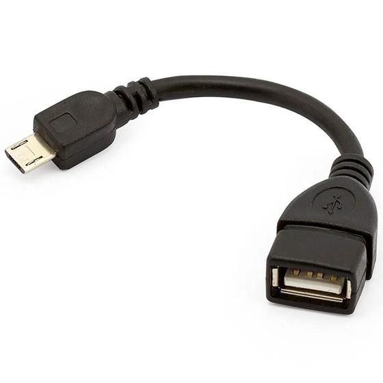 Imagem de Cabo OTG Adaptador Conversor USB Mobile para USB Fêmea - 17 cm - 018-0112
