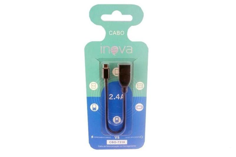 Imagem de Cabo Otg Inova Cbo-7310 V8 2.4a