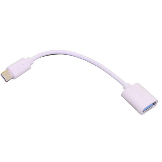 Imagem de Cabo Otg Type C Branco - Usb Fêmea Type C Macho