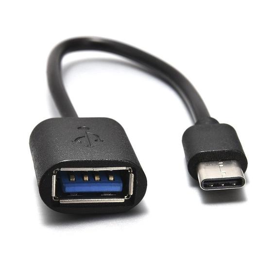 Imagem de Cabo OTG USB C Type-C Macho x Usb A Fêmea P/ Celular PC