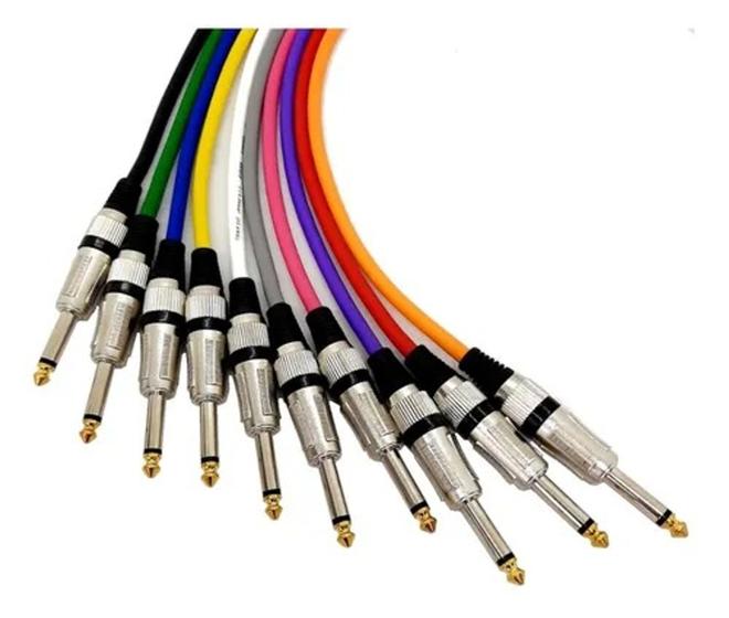 Imagem de Cabo P10 P10 Mono Colorido 10 Metros P/ Equip. E Instrumentos