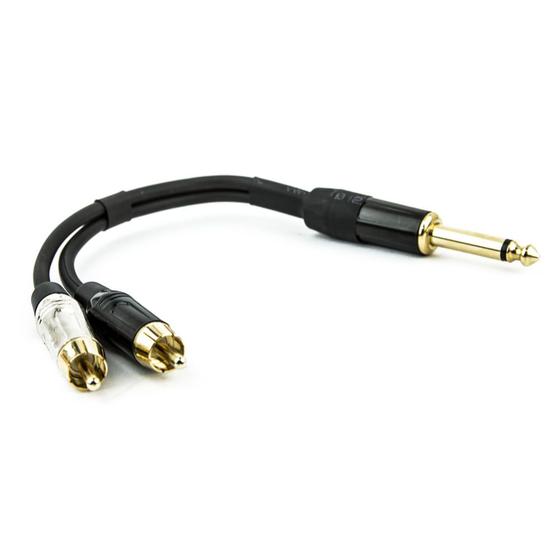 Imagem de Cabo P10 para 2 RCA Profissional Estereo - 8 Metros