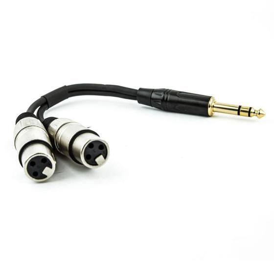 Imagem de Cabo P10 Para 2 Xlr Fêmea Mono - 30 Cm