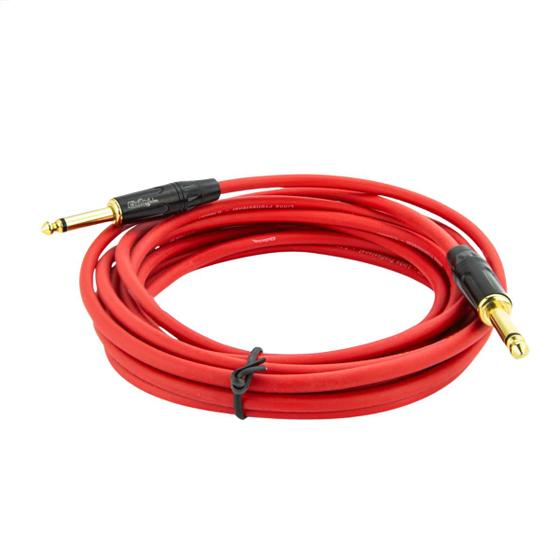 Imagem de Cabo P10 para P10 Mono Profissional - Vermelho 4 Metros