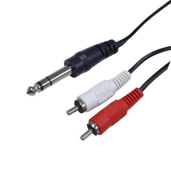 Imagem de Cabo P10 Stereo M x 2 RCA M 2,0 Metros