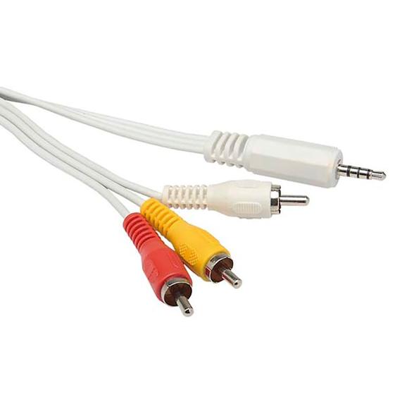 Imagem de Cabo P2 4C + 3 Rca Gold Para Receptor Digital 1,8 Metros