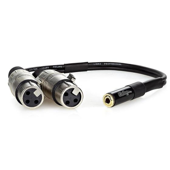 Imagem de Cabo P2 Femea Para 2 Xlr Femea - 8 Mt