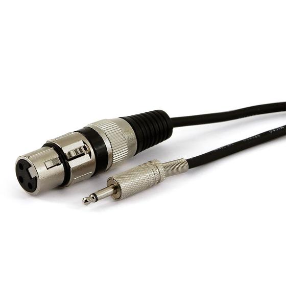 Imagem de Cabo P2 Mono para XLR Femea - 10 Metros