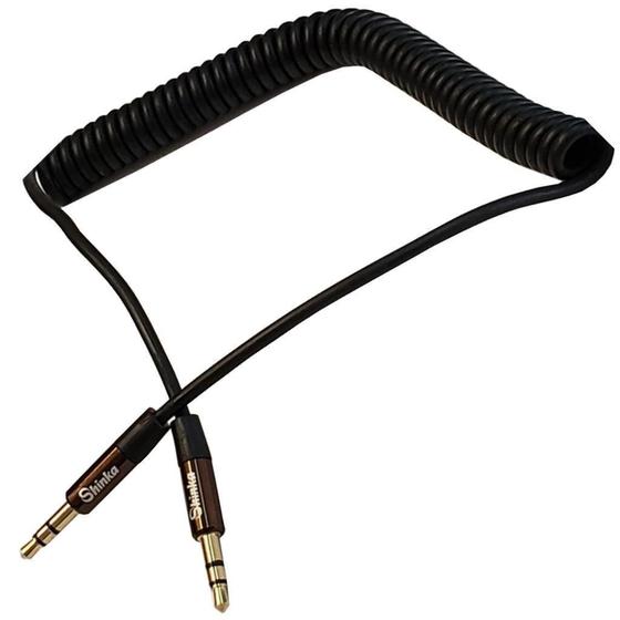 Imagem de Cabo P2 St Para P2 St 1,8 Metros Espiral Shinka Cb-P2T Preto