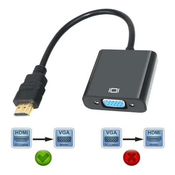 Imagem de Cabo Para Adaptar e Converter Hdmi Para Vga Monitor