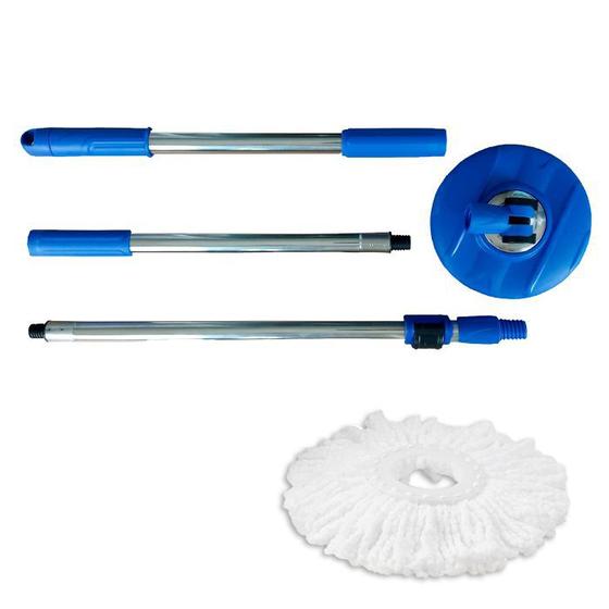 Cabo Para Balde Perfect Mop 1,60 Mts + Refil Extra Menor preço em Cabo Para Balde Perfect Mop 1,60 Mts + Refil Extra
